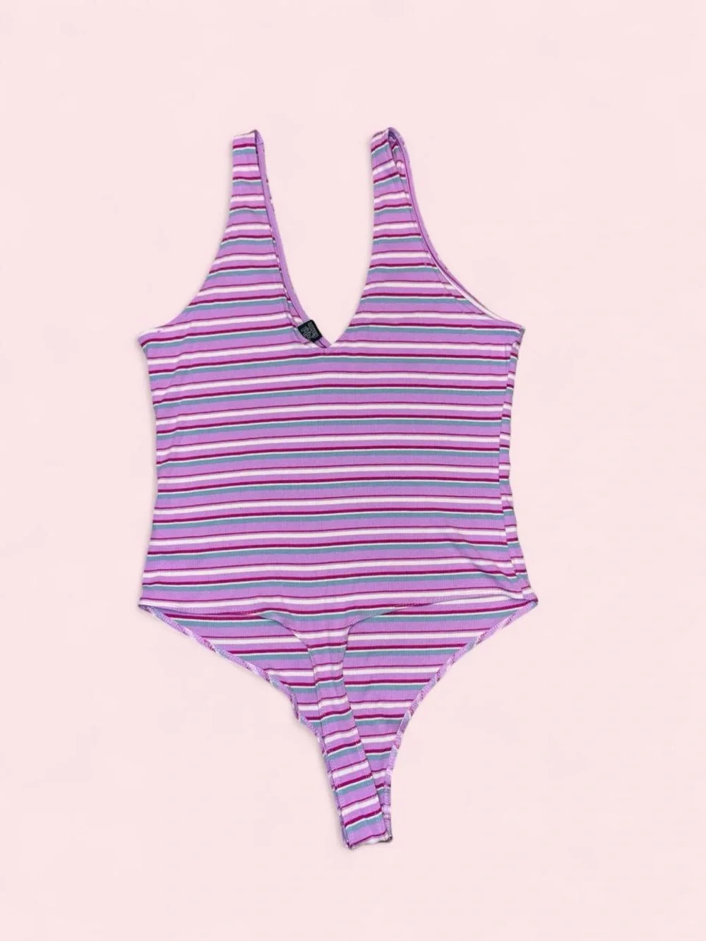 wild fable Pink & Purple Striped Girls' One-Piece Swimsuit